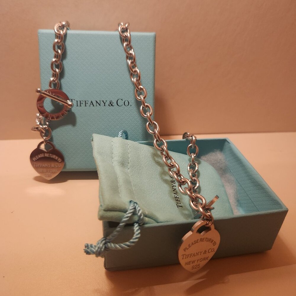 Tiffany Heart Tag Toggle bracelet and necklace set